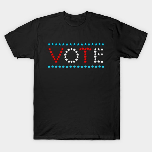 Vote USA 2020 Election Your Vote Counts Voting Rights Red White Blue T-Shirt by DoubleBrush